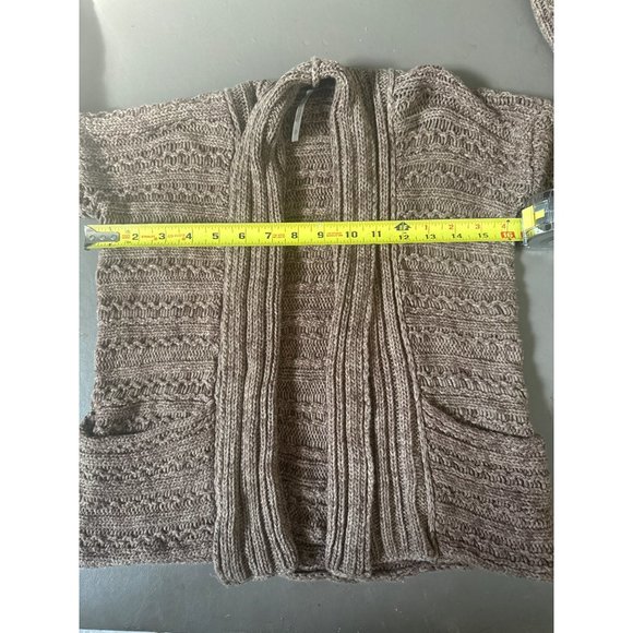 Free‎ people, brown knit, sweater cardigan size small - Picture 3 of 7